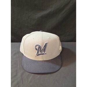 New Era 59FIFTY‎ Milwaukee Brewers MLB Fitted Cap Hat Size 8 Baseball